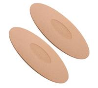 Mikinona 2pcs Cork Turntable Slipmats Anti-static Vinyl Record Protective Pads with Groove Vibration Dampening Record Player Mats for Enhanced Sound Quality