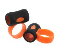 Mikinona 2pcs Drum Stick Finger Ring - Easy Twirl Non-Slip Drumsticks Control Clips - Drummer Finger Controller Accessory for Beginners 5A Sticks Holder Orange and Black