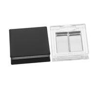 Mikinona 2pcs Dual-color Empty Eyeshadow Pan Palette for DIY Makeup Mixing Blush Highlighter Storage Box Travel-friendly Cosmetic Organizer for Face Palette