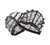 Mikinona 2Pcs Elastic Breathable Wig Caps for Women Lightweight Hair Nets with Lace and U-shaped Design Comfortable Sweat-absorbing Hairnet Accessory for Wig Making and Daily Wear