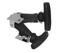 Mikinona 2pcs Elastic Rubber T-Handle Draw Latches with Stainless Steel Brackets Vibration Absorbing Hood Latch Replacement for Tool Box Vehicle Engine Cooler and Mechanical Equipment