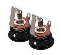 Mikinona 2pcs Electric Guitar Jack Plate Metal Input Output Socket Round Cup Design Sturdy Audio Interface for Authentic Sound Transmission Compatible with Various Electric Guitar Models