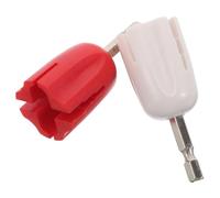 Mikinona 2pcs Electric String Winder for Ukulele and Classical Guitar Metal String Changing Tools in Red and White Low Noise Fast Tuning Multi-instrument Compatible