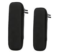 Mikinona 2Pcs Electric Toothbrush Storage Pouches Portable Protective Cases for Travel Durable and Odorless Design with Strong Zipper Black Color for Easy Carrying and Organization
