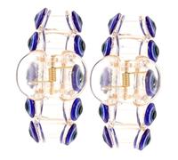 Mikinona 2pcs Evil Eyes Hair Clips Decorative Jaw Clips for Women Large Gripping Force Cute Hair Accessories for Parties Weddings and Everyday Use