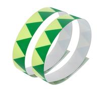 Mikinona 2pcs Fire Safety Glow Tape Emergency Exit Sign Strips for Stairs Doors Walls Self-illuminating Safety Warning Tape for Homes Schools Hospitals