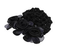 Mikinona 2pcs Flower Hair Bun Covers Hair Net Clips for Women for Nurses Stewardesses Ballet Dancers Elegant Floral Design for Formal Casual Occasions