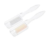 Mikinona 2pcs Foldable Eyebrow Comb Multipurpose Eyelash Comb Stainless Steel PC Material Color Tame Eyebrow Elastic Design Travel Outdoor Use
