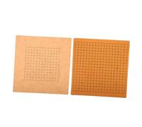 Mikinona 2pcs Foldable Portable Chess Board Double Sided PU Leather Go Game Boards Soft Simple Travel Chessboard with Clear Lines Design Random Color