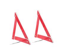 Mikinona 2pcs Foldable Reflective Triangle Warning Sign for Vehicles Plastic Roadside Safety Kit with Quick Setup Compact Car Emergency Triangle for Enhanced Driving Safety
