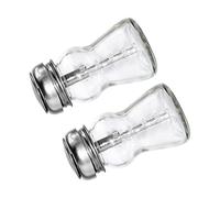 Mikinona 2pcs Glass Nail Polish Remover Pump Bottle Makeup Remover Dispenser for Salon and Home Use Convenient Liquid Dispensing Mechanism