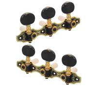 Mikinona 2pcs Golden Acoustic Guitar Tuning Pegs Stable Performance Machine Heads Keys for Electric and Classical Guitars Easy Installation Fit Stylish Upgrade