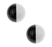 Mikinona 2Pcs Golf Practice Balls Black and White Training Balls for Swing and Putting Drills Stable Golfing Aids for Technique Improvement