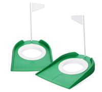 Mikinona 2pcs Golf Putting Practice Cups with Flags Golf Training Tools Detachable Design for Home Office Course Use for Putting Practice