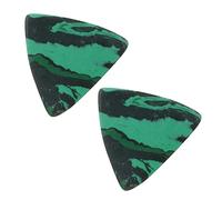 Mikinona 2pcs Guitar Pick Bass Picks Clean Edges for Finger Protection Easy to Carry Sturdy Green Plectrums