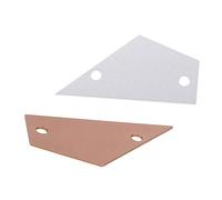 Mikinona 2pcs Guitar String Action Gauge Neck Measuring Ruler for Electric Bass and Guitar Fret Inspection Tool Gold and Silver