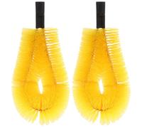 Mikinona 2pcs Gutter Cleaning Replacement Brush, Thread Interface Dia 24mm Gutter Brush Parts Accessories For Cleaning Leaves And Debris From The Ground