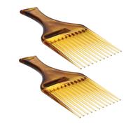 Mikinona 2pcs Hair Styling Comb Wide Tooth Detangler Brush Afro Curly Pick Men Styling Tool Plastic Barber Supplies
