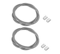 Mikinona 2pcs Heavy Duty Basketball Net Threading Cord Replacement Steel Wire Rope Weatherproof Fixing Cord for Outdoor School Community Park Hoop