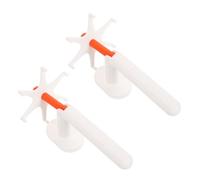 Mikinona 2pcs Heavy Duty Rotating Kitchen Utility Hooks with Strong Adhesive No Drilling Required Load Bearing Wall Mount Holders for Utensils and Home Organization Orange