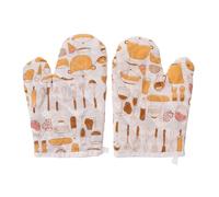 Mikinona 2pcs Insulated Gloves Heat Resistant for Baking Microwave Oven Use Kitchen Oven Mitts for Cooking Protection Random Style