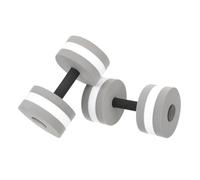 Mikinona 2Pcs Interactive EVA Water Dumbbells for Pool Exercise Floating Portable Strengthening Upper Body Suitable for Yoga Rehabilitation Postpartum Weight Loss Swimming Fun Gray-white