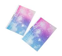 Mikinona 2pcs Kalimba Thumb Piano Keyboard Decal, 17 21-key Colorful Music Note Stickers for Beginners, Design Adhesive Kalimba Introductory Stickers for Finger Piano