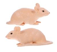 Mikinona 2Pcs Lifelike Mouse Shape for Halloween Party Prank Props Realistic Fake Rat Models Stimulate Imagination and Creative Pretend Play