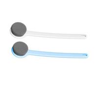 Mikinona 2Pcs Long Handle Bath Brush Soft Bristle Shower Back Scrubber for Household Bathing Supplies with Rich and Ergonomic Grip Convenient for Home and Dorm Use