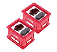 Mikinona 2pcs Magnetic Beer Bottle Opener Creative Crate Shaped Design Sturdy Material Portable Lightweight Beverage Opener for Home Bar Kitchen Refrigerator Attachment