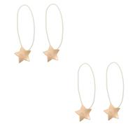 Mikinona 2pcs Magnetic Curtain Tiebacks Star Pattern Elegant Holdbacks for Easy Curtain Management No Hooks Punching Required for Home Decor