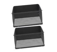 Mikinona 2pcs Magnetic Kitchen Storage Basket Heavy Duty Hollow Fridge Shelf with Stable Magnetic Hold for Side Refrigerator Organization and Spice Rack Holder