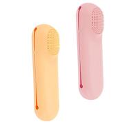 Mikinona 2pcs Makeup Brush Storage Bag Travel Organiser for Cosmetics Portable Silicone Holder Case Makeup Brush Travel Bag