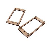 Mikinona 2pcs Maple Wood Double Coil Pickup for Electric Guitar Frame with Screws Elegant Replacement Accessory for Guitarists and Luthiers Golden