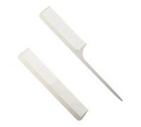 Mikinona 2pcs Mens Combs Silver Steel Hair Cutting Comb Brush for Hairdressers Haircut Accessories