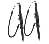 Mikinona 2pcs Metal Stylus Pen for Resistive Touch Screens with Lanyard and Clip Precise Input Stylus for Pos Tax Printer Car Navigation Industrial Equipment Fingerprint-resistant