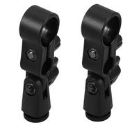 Mikinona 2pcs Mic Clips for Stands Microphone Clip Holders Shock Mount Clamp for Lash Accessories