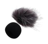 Mikinona 2pcs Microphone Windscreen Furry Cover Sponge Wind Muff Compatible Zoom Recorder Mic Cover for Stage Performance