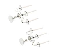 Mikinona 2pcs Mini Vintage Candle Holder Model Miniature House Ornaments for DIY Mini House Decor Silver Tealight Candle Lamps Realistic Scene Adornments for Living Decorations