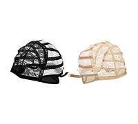 Mikinona 2pcs Multi-functional Wig Mesh Net Caps Thin Wig Cap Elastic Lace Breathable Hair for Women