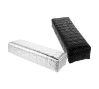 Mikinona 2pcs Nail Art Hand Rest Cushion with Wear-resistant PU Leather Ergonomic Pressure-reducing Manicure Hand Pillow for Salon and Home DIY Nail Tech Use