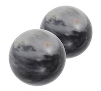 Mikinona 2pcs Natural Jade Baoding Balls for Hand Therapy Stress Relief Deep Tissue Massage with Box Ergonomic Chinese Fitness Massage Balls for Adults Meditation and Joint Relaxation