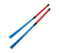 Mikinona 2pcs Nylon Wire Drum Brush Sticks Bundle for Cajon Snare Drum Aluminum Alloy Handle Stable Percussion Equipment for Jazz Drumming