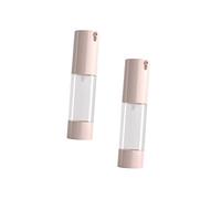 Mikinona 2pcs Pink Squeeze Lotion Bottles Nozzles Refillable Travel Empty Bottles for Essence Makeup