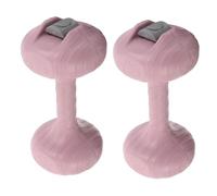 Mikinona 2Pcs Pink Water Filled Dumbbells Each Lightweight Soft Quiet Exercise Weights for Women Portable Fitness Hand Weights for Indoor Walking Workouts and Home Gym Use