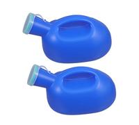 Mikinona 2pcs Portable Male Pee Bottles Spillproof Urinal for Men Durable Urine Holder for Travel Camping and Emergency Situations Easy to Clean and Reusable