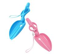 Mikinona 2pcs Portable Pet Litter Scooper Lightweight Plastic Waste Picker with Innovative Design for Dog Poop and Cat Litter Cleaning in Garden and Yard