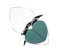 Mikinona 2pcs Professional Beauty Makeup Eggs Set Heart Shape Powder Puff Dry Wet Dual Purpose Sponge for Foundation Cosmetics Soft Bouncy Dark