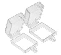 Mikinona 2pcs Push Button Switch Cover with Self Adhesive Backing Protective Transparent Toggle Switch Guard Splash Resistant for Kitchen Bathroom Safe and Public Use