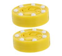 Mikinona 2Pcs Reusable Ice Hockey Pucks for Training and Competition Material with Textured Surface for Smooth Sliding Indoor and Outdoor Sports Hockey Supplies